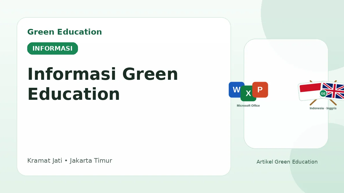 Selamat Datang di Green Education - Green Education