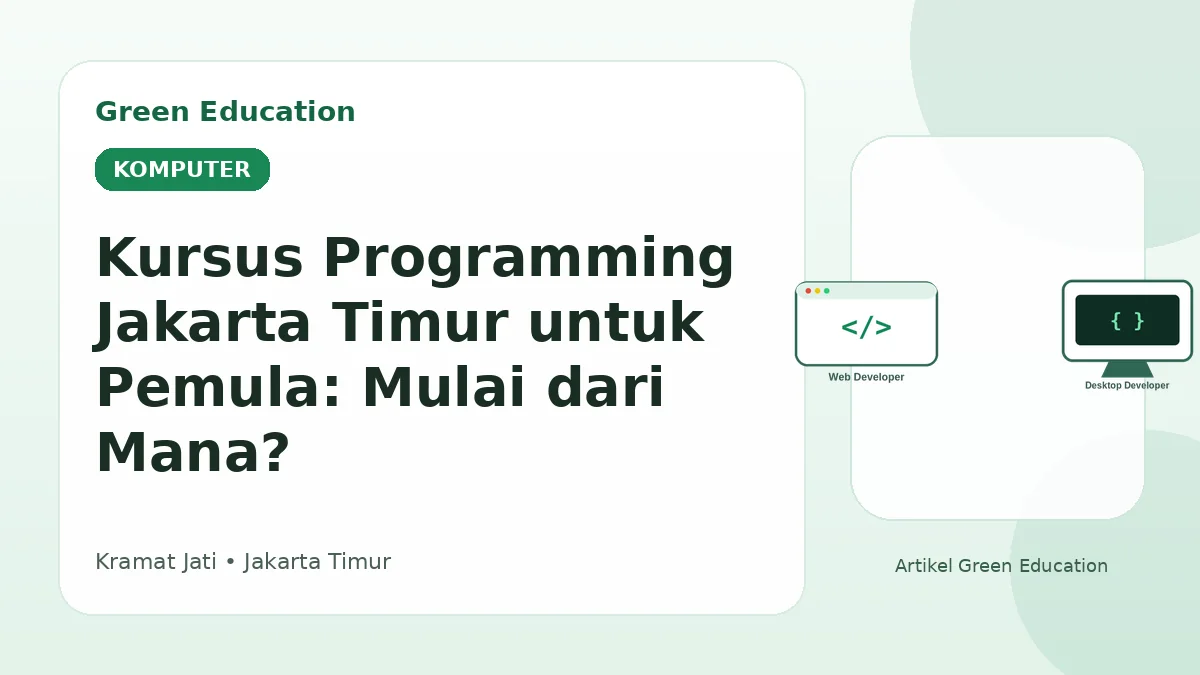 Kursus Programming Jakarta Timur untuk Pemula: Mulai dari Mana? - Green Education