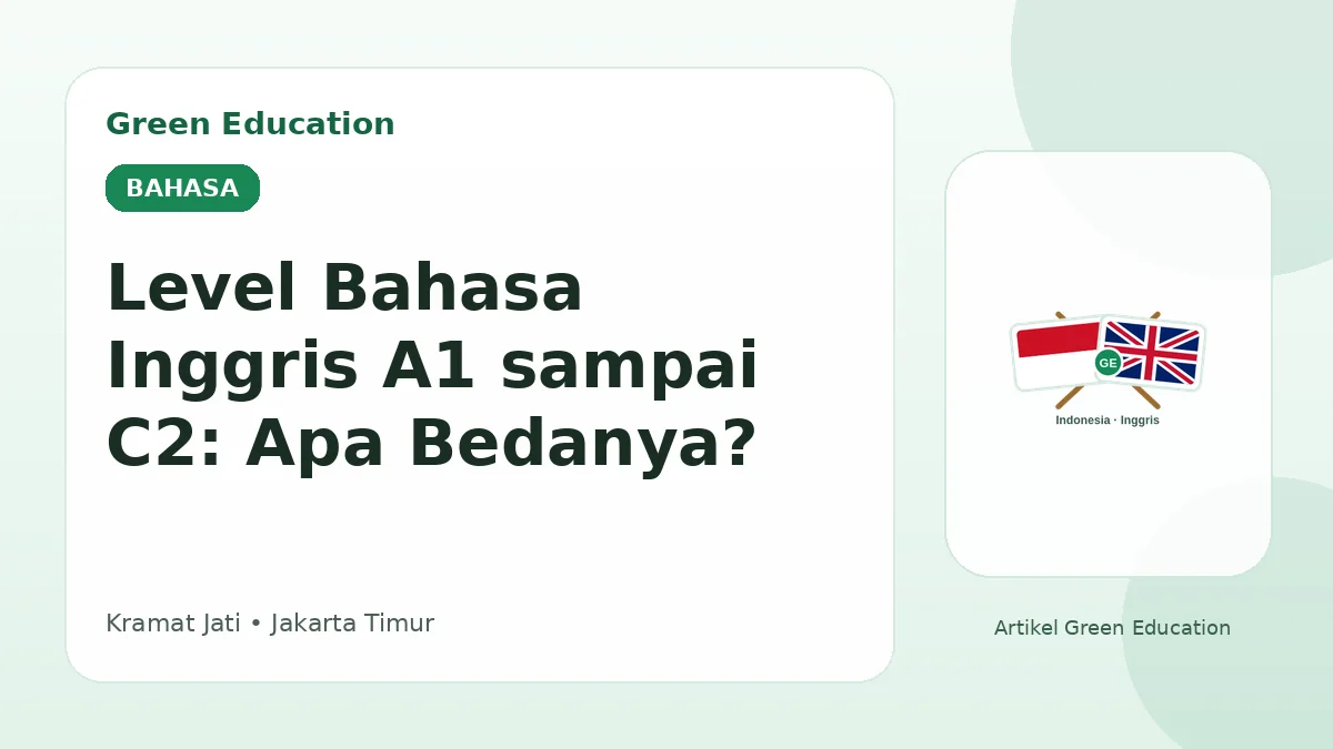 Level Bahasa Inggris A1 sampai C2: Apa Bedanya? - Green Education